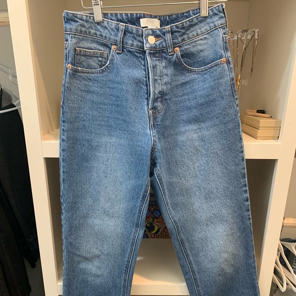 H&M high waisted straight jeans